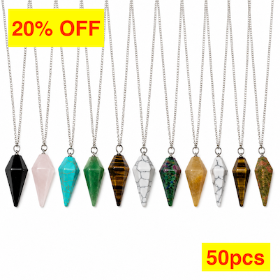 50 x Crystal Pendulum Necklaces